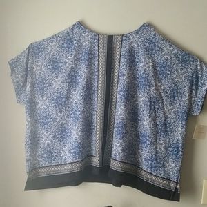 Croft & Barrow blouse - 2X Blue & White